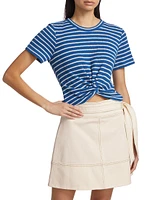 Zola Striped Twist-Front Top