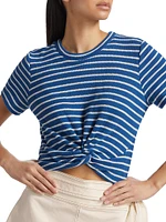 Zola Striped Twist-Front Top