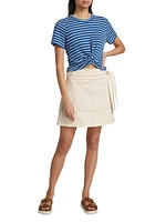 Zola Striped Twist-Front Top