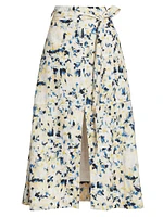 Hudson Printed Belted Midi-Skirt