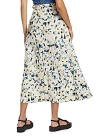 Hudson Printed Belted Midi-Skirt