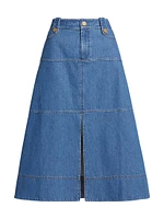 Hudie Denim Midi-Skirt