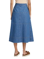 Hudie Denim Midi-Skirt