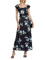 Luna Floral Gathered Maxi Dress