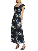 Luna Floral Gathered Maxi Dress