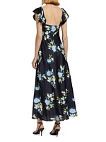 Luna Floral Gathered Maxi Dress