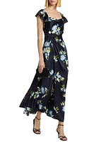 Luna Floral Gathered Maxi Dress