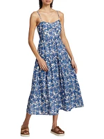 Verona Floral Cotton Midi-Dress