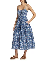 Verona Floral Cotton Midi-Dress