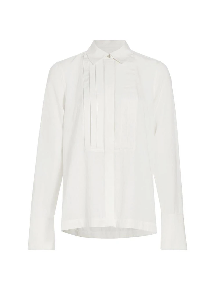 Valera Pleated Cotton-Blend Shirt