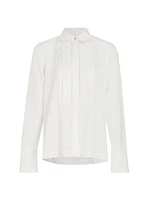 Valera Pleated Cotton-Blend Shirt