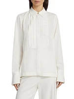 Valera Pleated Cotton-Blend Shirt