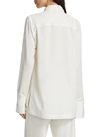 Valera Pleated Cotton-Blend Shirt