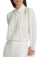 Valera Pleated Cotton-Blend Shirt