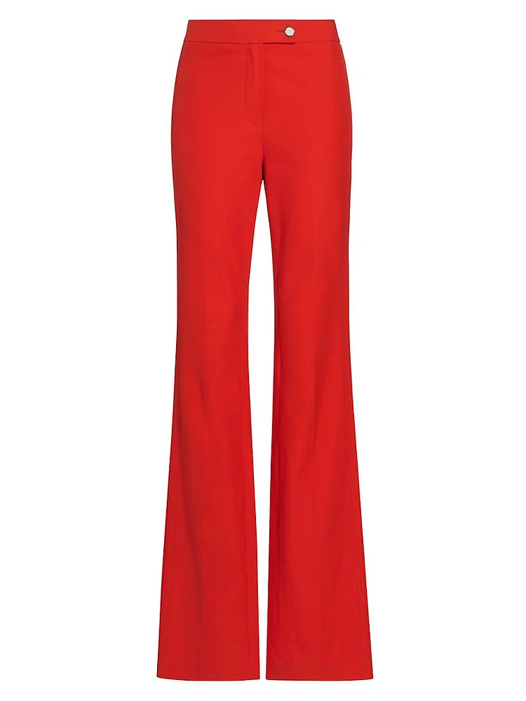 McKenna Cotton-Blend Boot-Cut Trousers