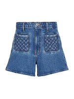 Luna Woven Denim Shorts