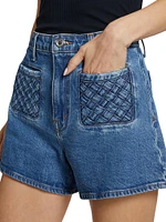 Luna Woven Denim Shorts