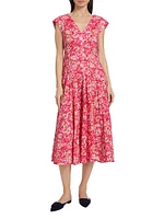 Ella Printed Cotton Midi-Dress