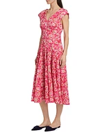 Ella Printed Cotton Midi-Dress