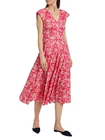 Ella Printed Cotton Midi-Dress