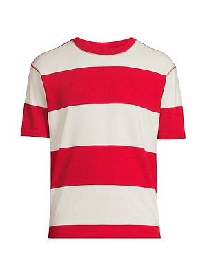 Heavy Hiking Striped Short-Sleeve T-Shirt