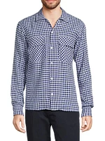 Camp Collar Gingham Check Shirt