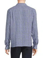 Camp Collar Gingham Check Shirt