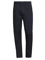 Cotton Flat-Front Chino Pants