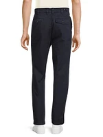 Cotton Flat-Front Chino Pants