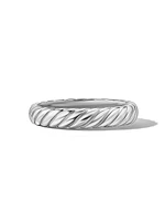 Cable Band Ring 18K White Gold, 5MM