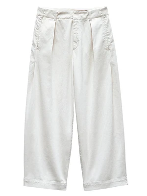 Donovan Cotton Barrel-Leg Pants