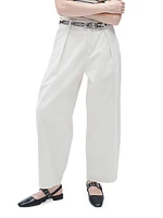 Donovan Cotton Barrel-Leg Pants