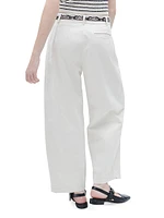 Donovan Cotton Barrel-Leg Pants