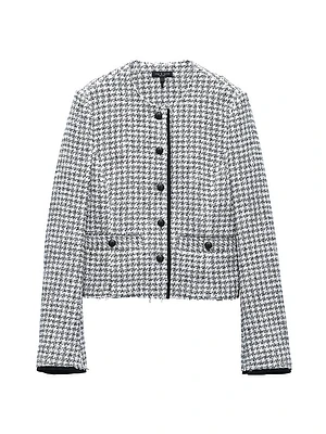 Carmen Houndstooth Cotton-Blend Jacket