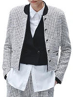 Carmen Houndstooth Cotton-Blend Jacket