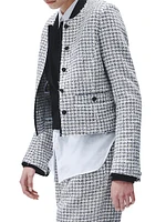 Carmen Houndstooth Cotton-Blend Jacket