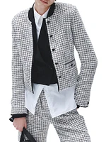 Carmen Houndstooth Cotton-Blend Jacket