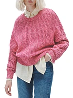 Edie Cotton-Blend Open-Knit Relaxed Sweater