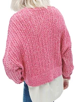 Edie Cotton-Blend Open-Knit Relaxed Sweater