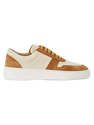 Darian Suede & Canvas Low-Top Sneakers