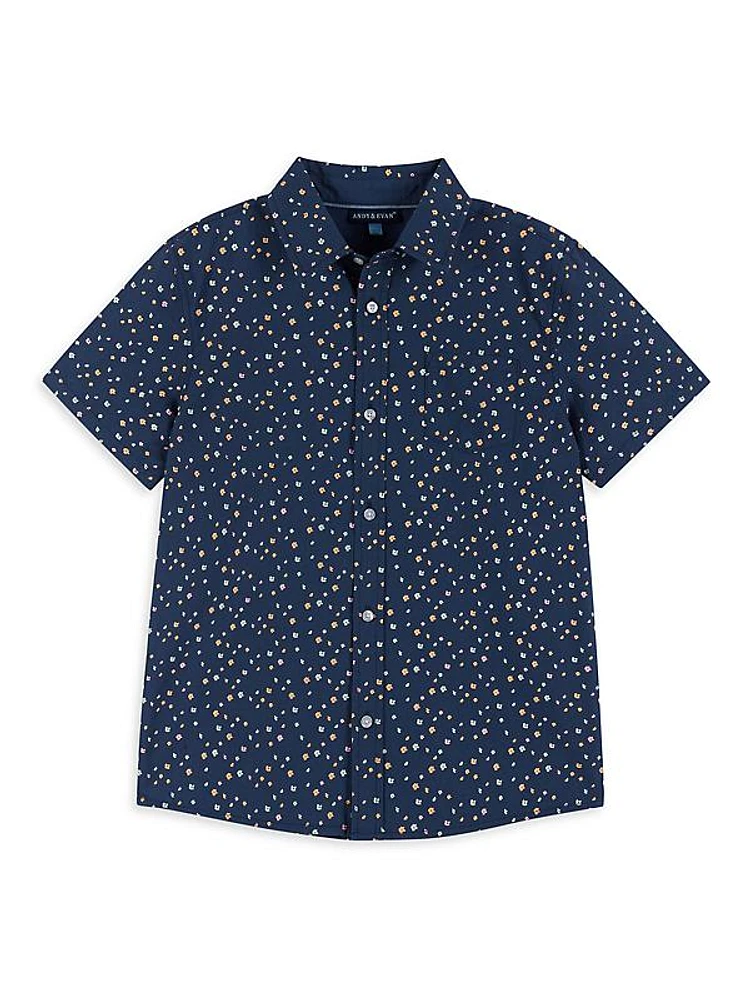 Little Boy's & Boy's Floral Cotton Shirt