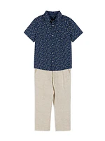 Little Boy's & Boy's Floral Cotton Shirt