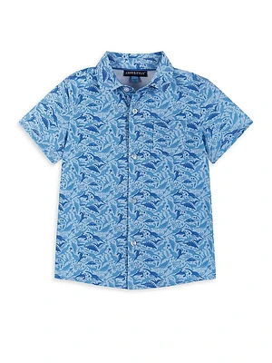 Little Boy's & Dinosaur Short-Sleeve Shirt