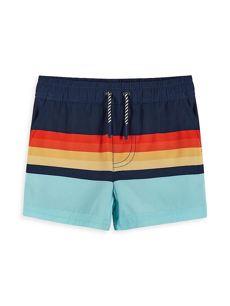 Little Boy's & Striped Swim Trunks