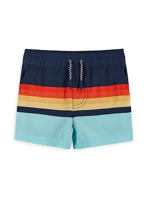 Little Boy's & Striped Swim Trunks