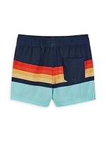 Little Boy's & Striped Swim Trunks