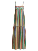 Sima Striped Mesh Maxi Dress