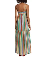 Sima Striped Mesh Maxi Dress