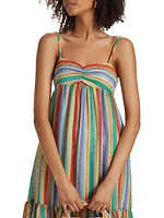 Sima Striped Mesh Maxi Dress