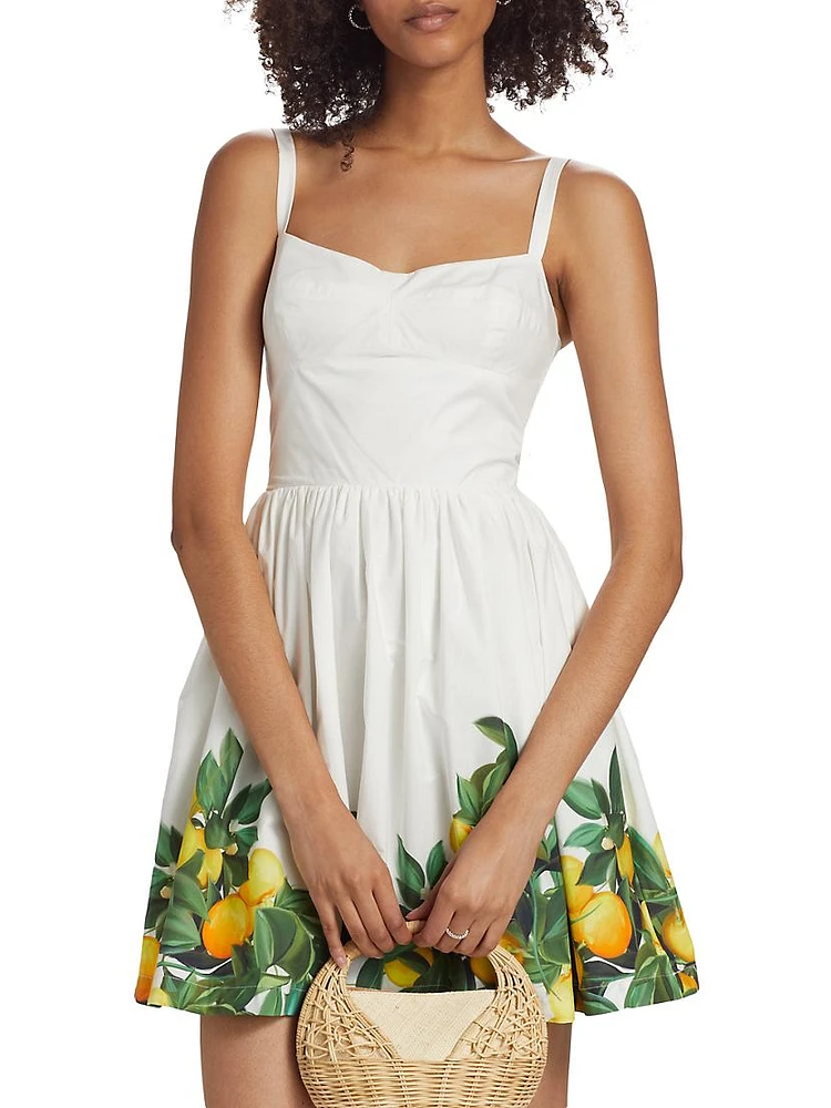 Napoli Lemon Cotton Minidress